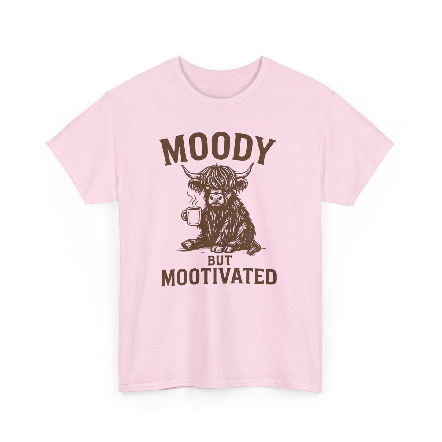 Moody but Mootivated Highland Cow Coffee Shirt