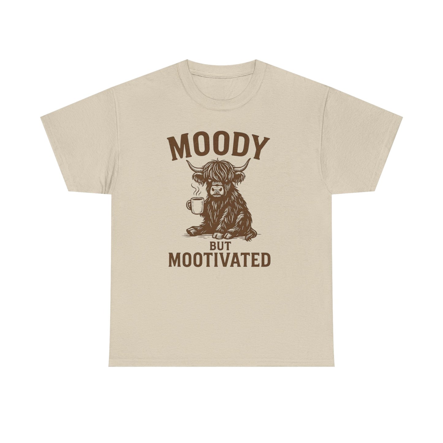 Moody but Mootivated Highland Cow Coffee Shirt
