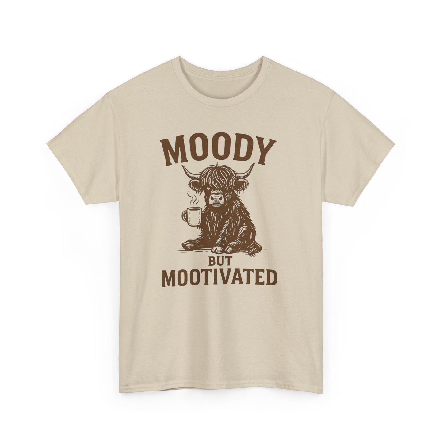 Moody but Mootivated Highland Cow Coffee Shirt