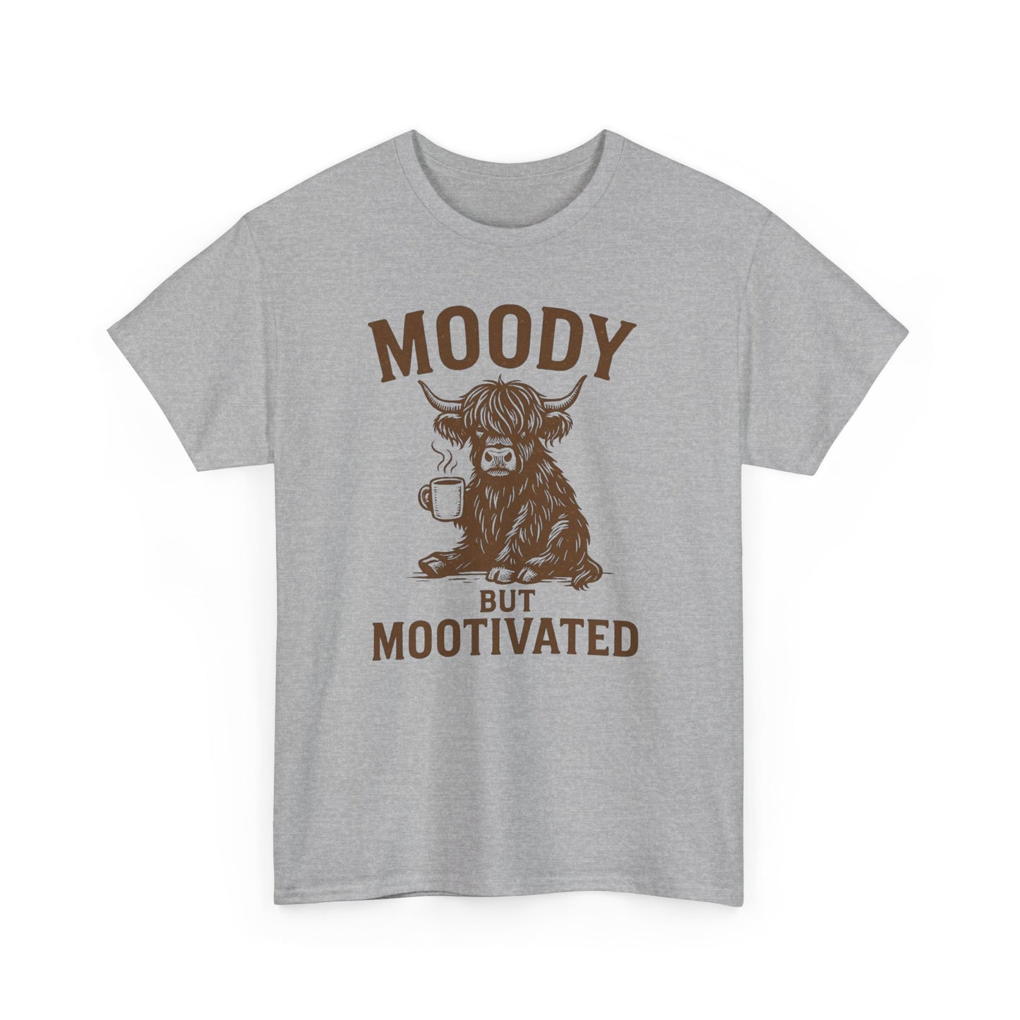Moody but Mootivated Highland Cow Coffee Shirt