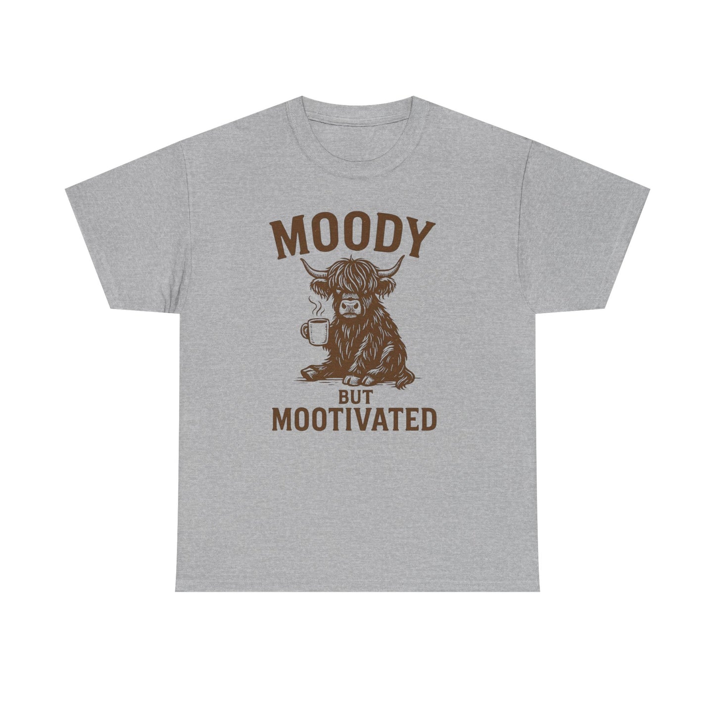Moody but Mootivated Highland Cow Coffee Shirt