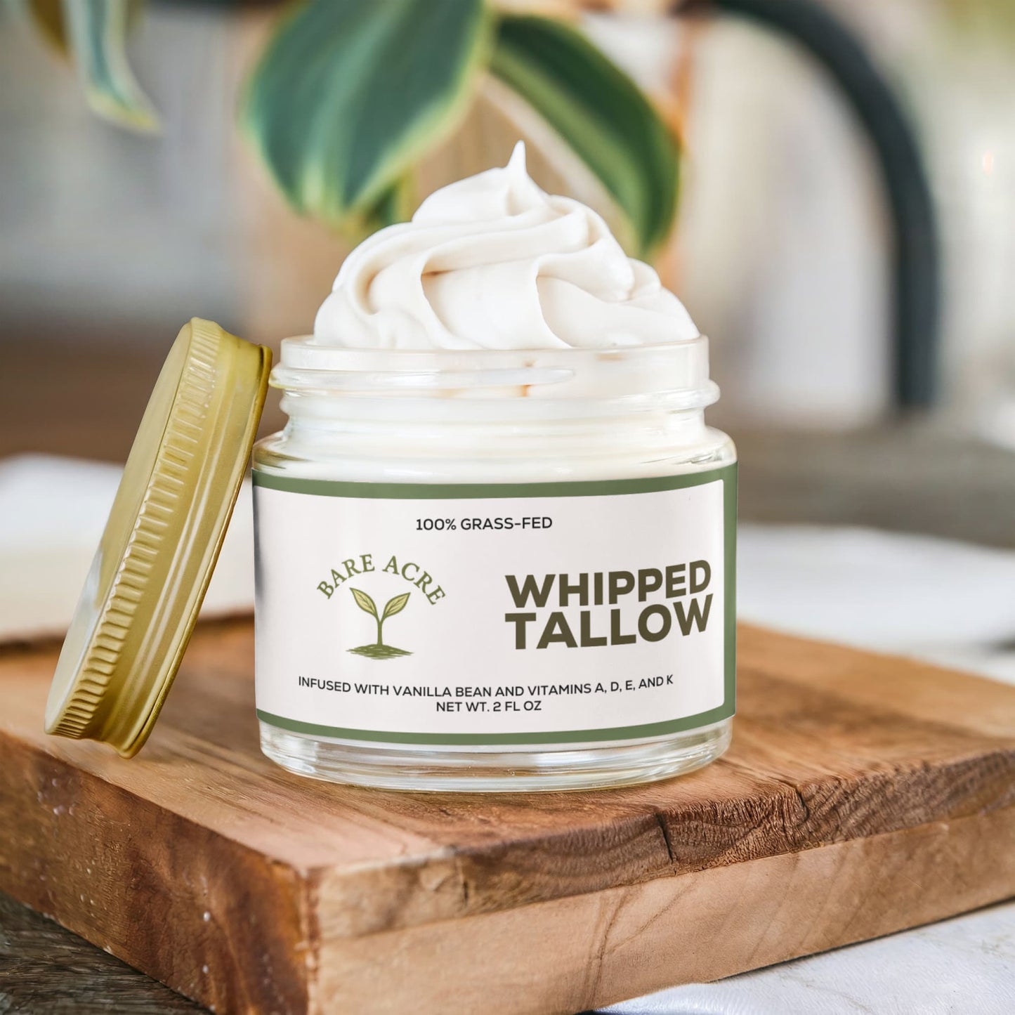 Bare Acre Whipped Grass-Fed Tallow Balm with Vanilla Bean