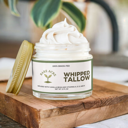 Bare Acre Whipped Grass-Fed Tallow Balm with Vanilla Bean
