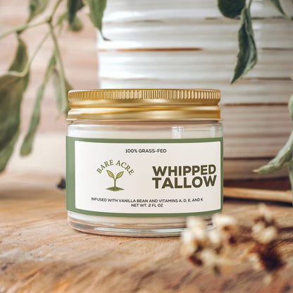 Bare Acre Whipped Grass-Fed Tallow Balm with Vanilla Bean