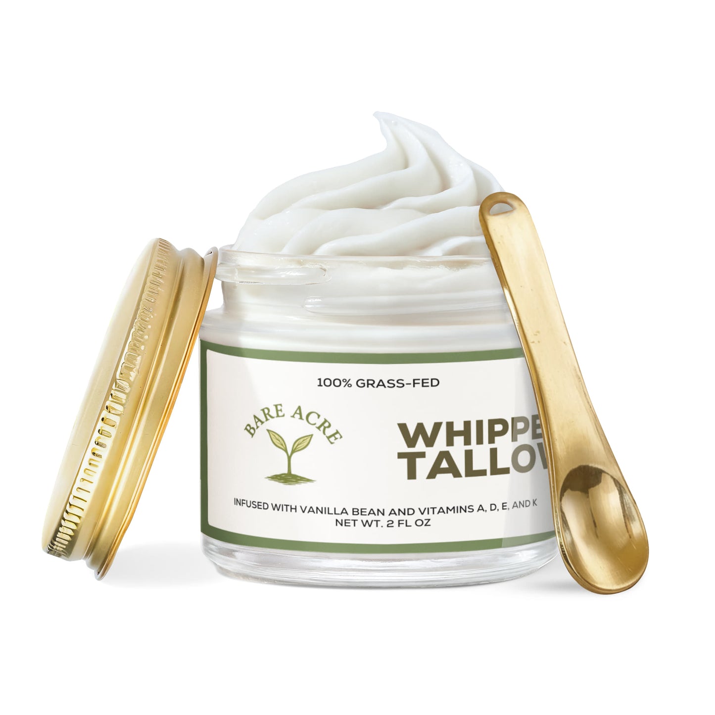 Bare Acre Whipped Grass-Fed Tallow Balm with Vanilla Bean
