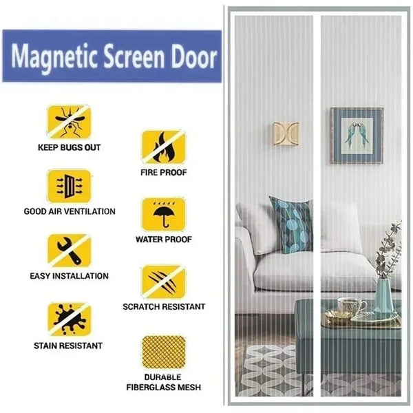 Magnetic Mesh Door Screen